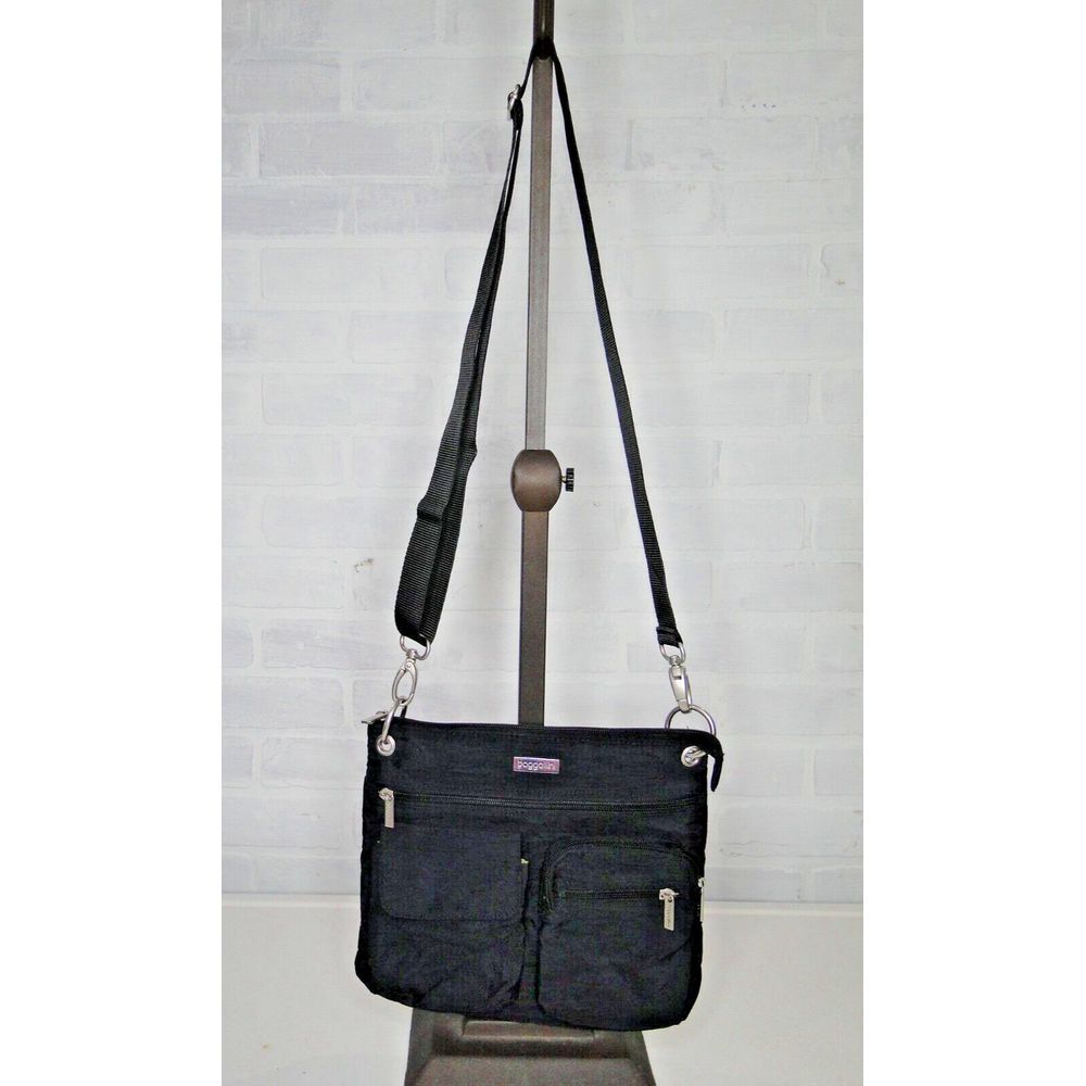 Baggallini Everyplace Crossbody Black Nylon Travel Purse‎ Shoulder Bag Purse